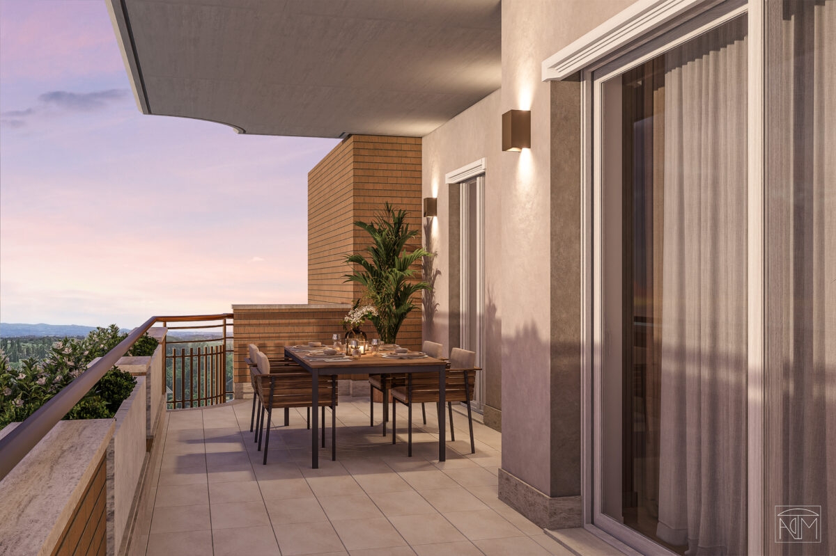 RESIDENZE MUSCETTA Vendita Nuovi Appartamenti In Costruzione Roma Bufalotta Cinquina Balcone